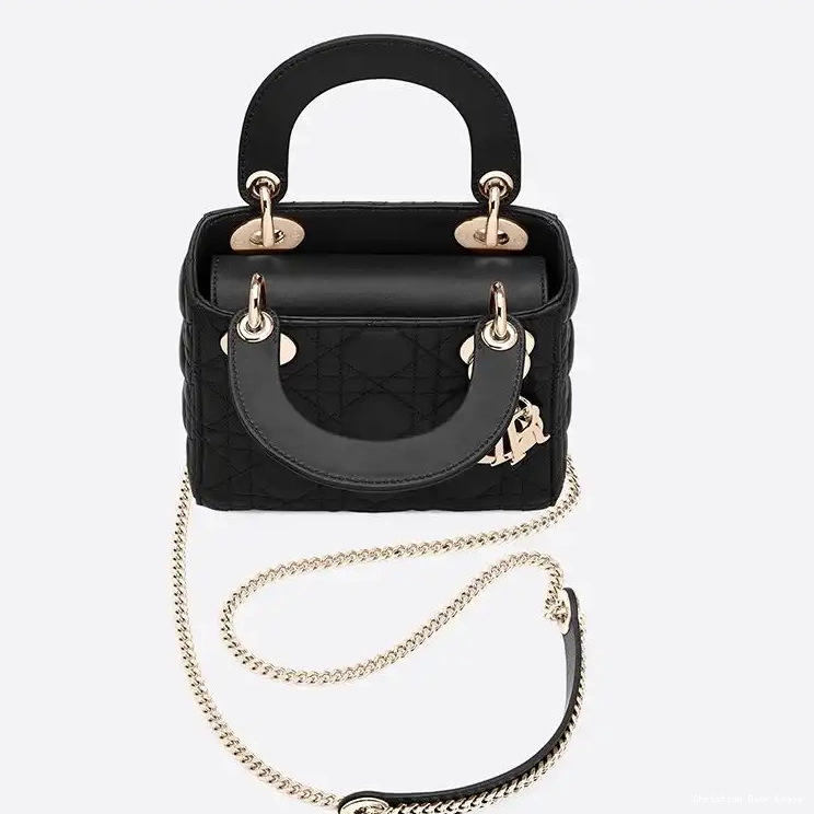 Cheap Dior Lady Black Bag Lambskin Mini Cannage 0610 Luxury